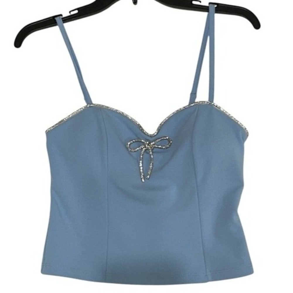 NWT Honey & Sparkle Tank Top Blue Medium